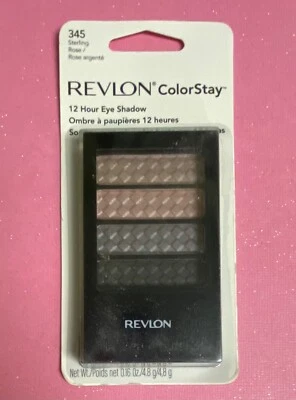 Vtg Revlon ColorStay 12 Hr Pink Gray Eye Shadow Quad STERLING ROSE #345 NOS HTF! - Image 1 of 3