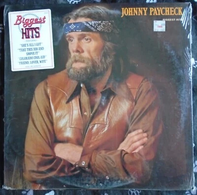 JOHNNY PAYCHECK, Biggest Hits [with hype sticker] USA New Old Stock Sealed LP - Image 1 of 2
