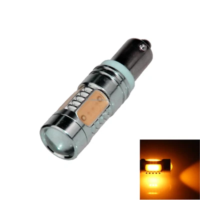 1x Yellow RV BAX9S 150° Marker Blub Backup Lamp 5 Emitters COB LED BAX9S K201 - Image 1 of 4