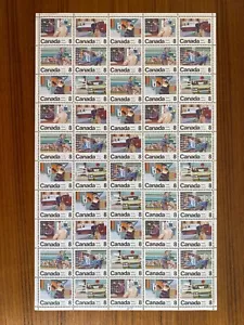 Canada Stamp Sheet/Pane - 1974 8c LETTER CARRIER SERVICE Pane of 50 UT 634-639 - Picture 1 of 1