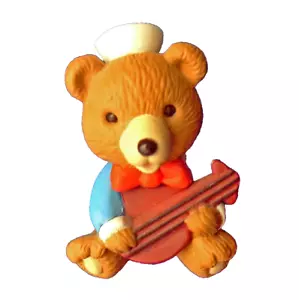Hallmark MERRY MINIATURES Valentines Vintage BEAR Sailor BOY BANJO 1996 Figur - Bild 1 von 3