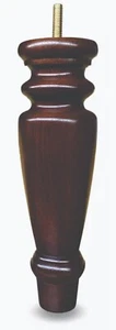 6" Turned Sofa/ Chair/ Ottoman Wood Furniture Leg - Set of 4 - Picture 1 of 1