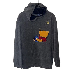 Vintage WINNIE the POOH fleece Hoodie Jacket Women, BEE A FRIEND Size XL, htf - Picture 1 of 16