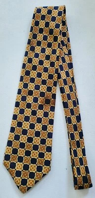 Gravata masculina Stefano Ricci 100% seda geométrica 3,5" x 60". Feito na Itália - Imagem 1 de 4