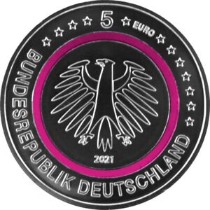 Polare Zone ◾ Karlsruhe G ◾ 5 € Euro Münze 2021 Deutschland UNC / Stempelglanz 