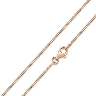 MATERIA Rosegold Kette Damen Schlangenkette 1,2mm aus 925 Silber rosé vergoldet - Bild 1 von 4