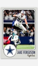 Jake Ferguson Custom Dallas Cowboys Football Card LIMITED PRINT RUN