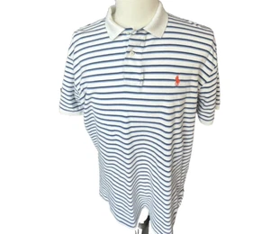 Polo de golf Polo de Ralph Lauren azul a rayas para hombre 100 % algodón grande - Imagen 1 de 5