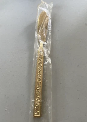 Cuchillo esparcidor de mantequilla cubiertos de acero inoxidable galvanizado dorado vintage Japón NUEVO NOS Foto 1 de 4