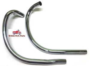 BSA A50 A65 Exhaust Pipes 68-2789/91 Chrome Finish Made In England - Picture 1 of 2