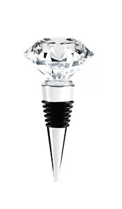 Wine Bottle Stopper Large Genuine Crystal Faceted Gemstone Prism Top 4" High  - Picture 1 of 5