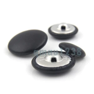 PU LEATHER SHANK BUTTONS ROUND 15MM-38MM FOR SOFA CUSHION COAT BAG SEWING CRAFT - Picture 1 of 8