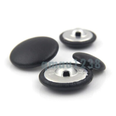 PU LEATHER SHANK BUTTONS ROUND 15MM-38MM FOR SOFA CUSHION COAT BAG SEWING CRAFT - Image 1 of 4