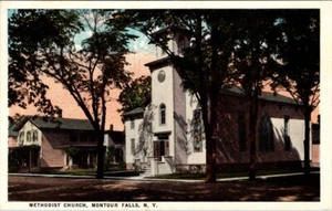 Montour Falls, NY, Methodist Church, Postcard, c1920s #3002 - Picture 1 of 2
