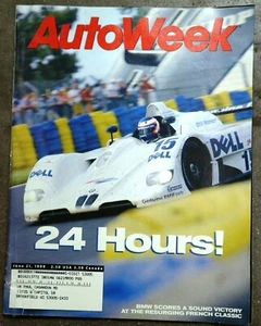 AUTOWEEK MAGAZINE JUNE 21 1999 24 HOURS OF LeMANS BMW SCORES A SOUND VICTORY! - Imagen 1 de 9