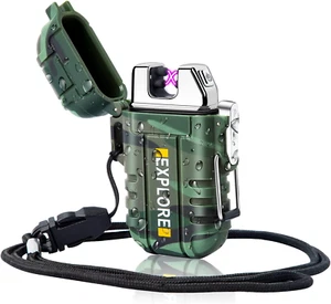 Waterproof Lighter Outdoor Windproof Lighter Dual Arc Lighter Electric Lighters - Picture 1 of 7