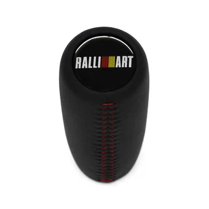 MITSUBISHI WEIGHTED GEAR KNOB RALLIART RED STITCH 3000GT GTO FTO LANCER EVO V VI - Picture 1 of 6