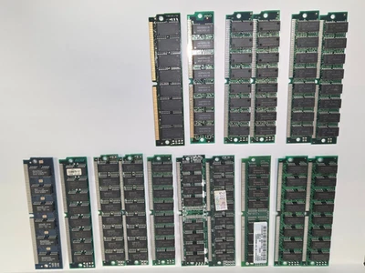 RAM Module Lot 72PIN, 60NS 70NS DRAM MN414400CSJ TMS44409DJ NPN Non-Parity - Image 1 of 4