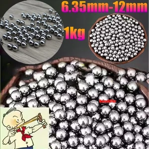 1 kg runde polierte Stahlkugel Durchmesser 6,35 mm-12 mm glatte Eisenkugeln Metallperlen - Bild 1 von 18