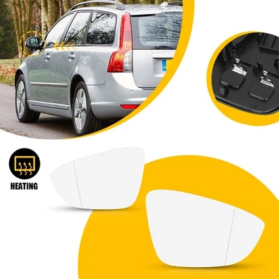 Left/Right Mirror Glass Heated Backing Plate Fit Volkswagen CC Eos Passat 09-17 - Image 1 of 4