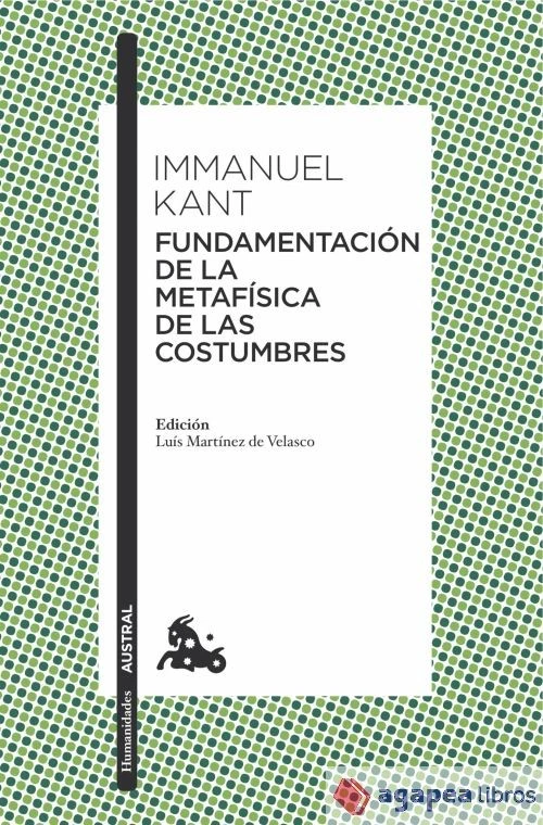 Fundamentación de la metafísica de las costumbres. NUEVO. ENVÍO URGENTE - Imagen 1 de 1