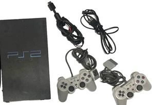 Sony PlayStation 2 PS2 Console Power AV Cable 2 Controllers Tested Working - Picture 1 of 7