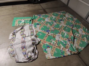 Vintage 1980er Twin Bettlaken Major League Baseball Dodgers Mets Red Sox Yankees - Bild 1 von 6