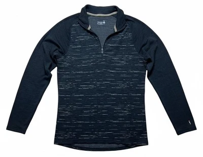 Pulôver masculino SMARTWOOL lã merino 1/4 zíper cinza camada base tamanho grande - Imagem 1 de 2