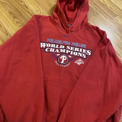 SUDADERA CON CAPUCHA VINTAGE PHILADELPHIA PHILLIES TALLA L NIKE 2008 SERIE MUNDIAL CAMPEONES MLB Foto 1 de 4