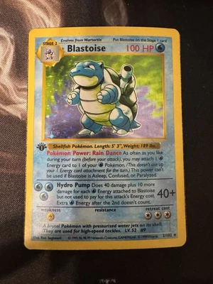 1999 Blastoise Base Set 1st Edition Shadowless 2/102 Holo Rare 💎Clean Front💎 - Image 1 of 4