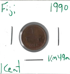 Moneda Fiji 1 céntimo 1990 KM49a - Imagen 1 de 4