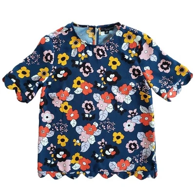Victoria Beckham Топ женщин XS цветочный цветочный Cottagecore изящный Twee Kawaii Mod - Изображение 1 из 4