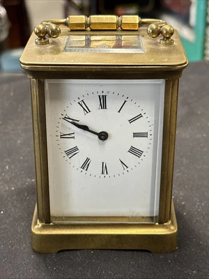 Antique carriage clock Working Good Shapes Edwardian Era? No Key - Image 1 of 4