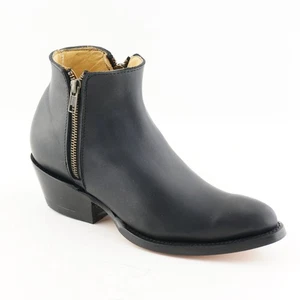 Grinders Georgia Damen-Chelsea-Boots schwarz Leder seitlicher Reißverschluss Western - Bild 1 von 10