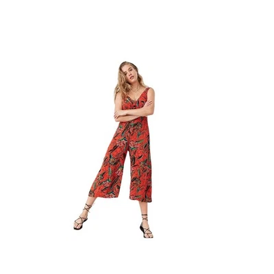 Mono Ecote Urban Outfitters Naranja Tropical Recorte Sin Mangas Talla S batik Foto 1 de 4