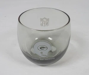 Bicchiere da cocktail Green Bay Packers vintage NFL vetro fumè palla bassa - Foto 1 di 7