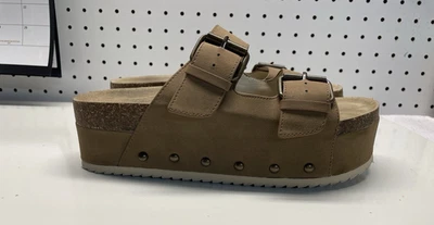 Sandalias de gamuza con plataforma Altar’d State para mujer talla 7 marrón hongo hebilla Serenna Foto 1 de 4