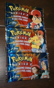 Pokemon Topps Set 3 Stück Trading Cards Serie 2 TV Animation Edition Deutsch  - Bild 1 von 1
