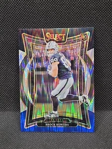 2024 Select Brock Bowers Concourse Black and Blue Prizm Shock Rookie #31 Raider - Bild 1 von 2
