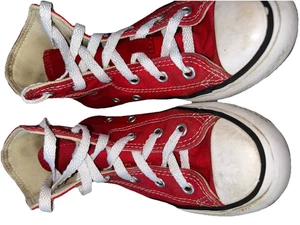high top Red Converse Youth - Chuck Taylor All Star youth 11.5 - Picture 1 of 13