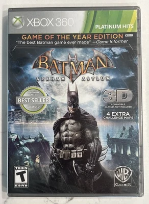 Batman: Arkham Asylum Game of the Year Edition (Microsoft Xbox 360, 2011) Sealed - Image 1 of 2