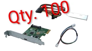 Lot Qty 100 HP USB-C PCI-e x1  Adapter USB Data Card P1N75AA 839555-001 821128 - Picture 1 of 5