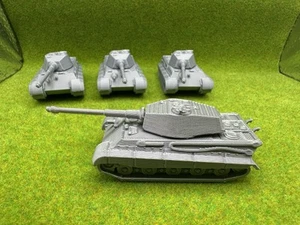 WW2 1/100 Scale German Tiger II HeavyTank Panzerzug 3D Print 4 Tanks - Picture 1 of 10