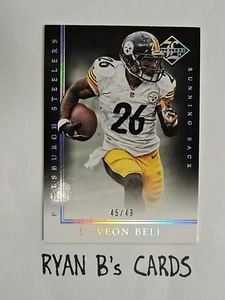 2014 Leaf Limited LE'VEON BELL Short Print PITTSBURGH STEELERS #45/49 WOW!!! - Picture 1 of 2