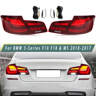 Conjunto de luces traseras LED rojas para BMW F10 F18 M5 2011-2017 con lámpara trasera GTS de arranque Foto 1 de 4