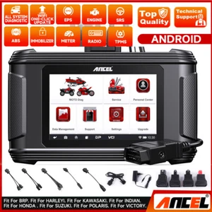 Motorcycle Diagnostic Tool All System OBD2 Scanner ECU Coding Service Lamp Reset - Picture 1 of 18