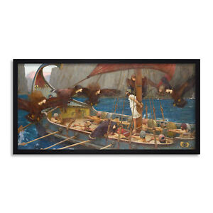 John William Waterhouse Ulysses Sirens Painting Long Framed Art Print