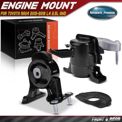 2Pcs Front & Rear Engine Mount for Toyota RAV4 2013 2014 2015-2018 L4 2.5L AWD - Image 1 of 4