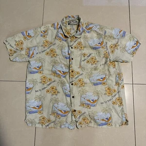 Hawaiian Big Dogs Resort Wear Get 'Er Done Tomorrow Hawaiian Mens Large Linen - Picture 1 of 5