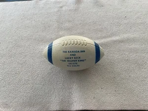 BALTIMORE COLTS Souvenir white Mini Football w/ Larry Beck salutes the Colts - Picture 1 of 10